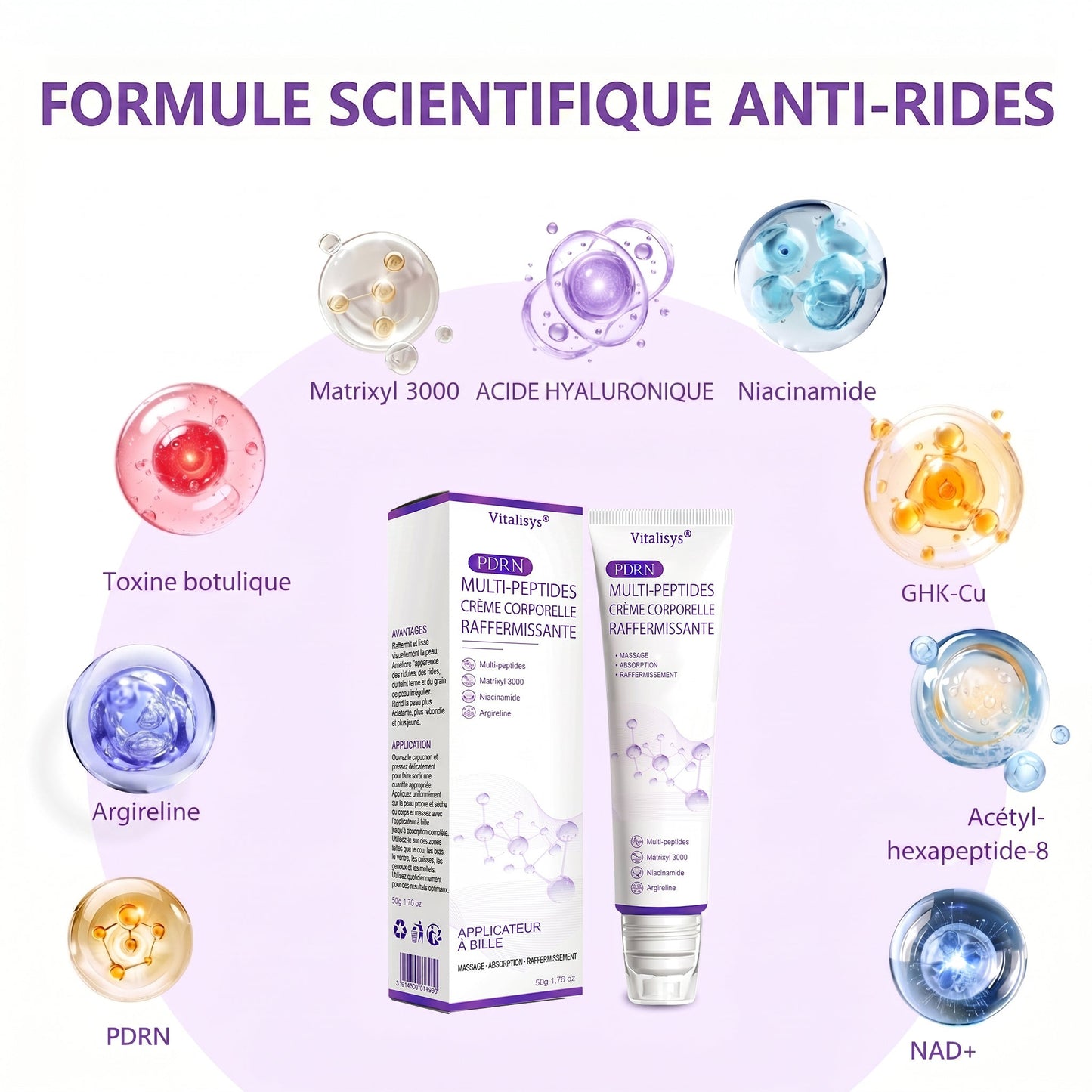 👑Boutique officielle✅ : Vitalisys® PDRN Crème Corps avec Roller ✨ – Anti-âge, hydratation, fermeté et régénération. Pour un teint unifié, traite acné, taches pigmentaires et verrues 🥰