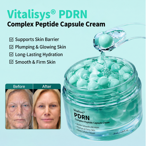 Vitalisys® PDRN Complex Peptide Capsule Cream|Anti aging, firming and lifting muscles Skin care, removal of stretch marks, breast enhancement, removal of chest lines, and skin repair❤️