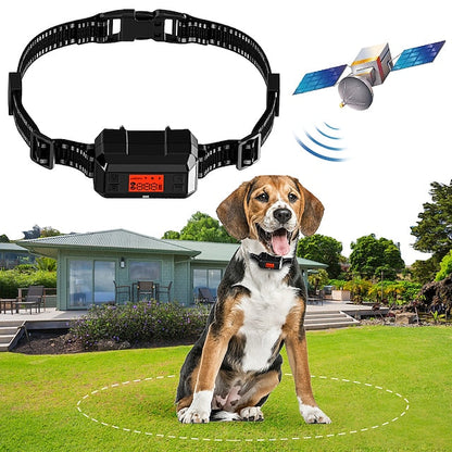 Clôture sans fil GPS pour chien Clôture électrique pour chien Système de confinement pour animaux Portée 33-999 Yard Ajustable Force d'avertissement Rechargeable Inoffensif et adapté à tous les chiens (Nouveau modèle pour 2025 !)