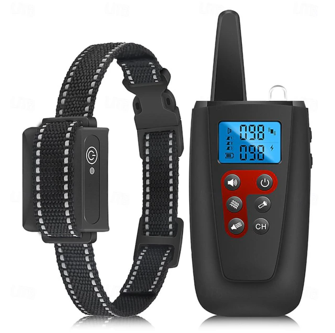 Collier de dressage pour chien sans choc, portée de 3300 pieds, bip vibrant, dresseur pour animaux de compagnie, étanche IPX7, rechargeable, collier de dressage pour animaux de compagnie sans pinces, son et vibration.