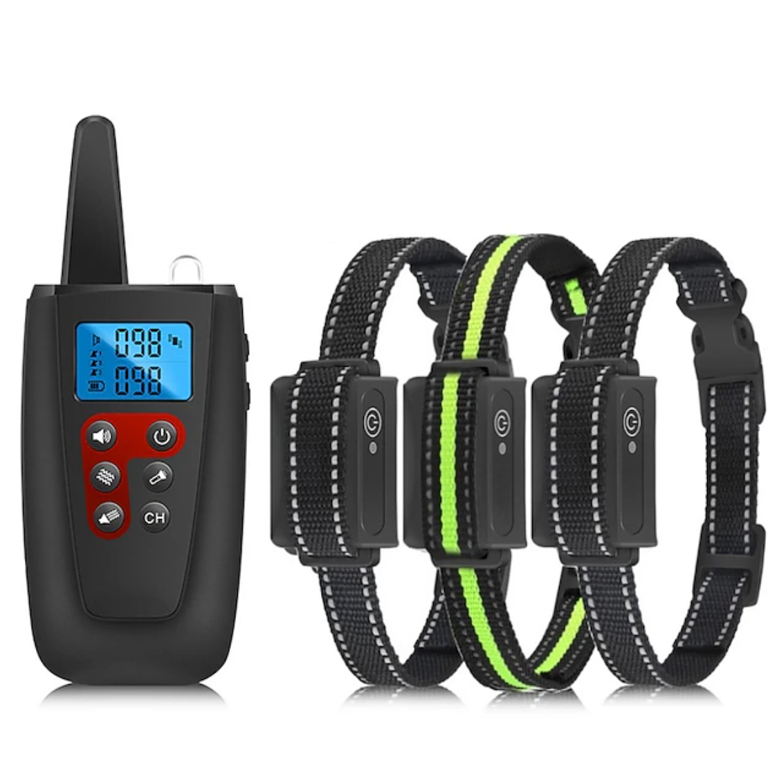 Collier de dressage pour chien sans choc, portée de 3300 pieds, bip vibrant, dresseur pour animaux de compagnie, étanche IPX7, rechargeable, collier de dressage pour animaux de compagnie sans pinces, son et vibration.